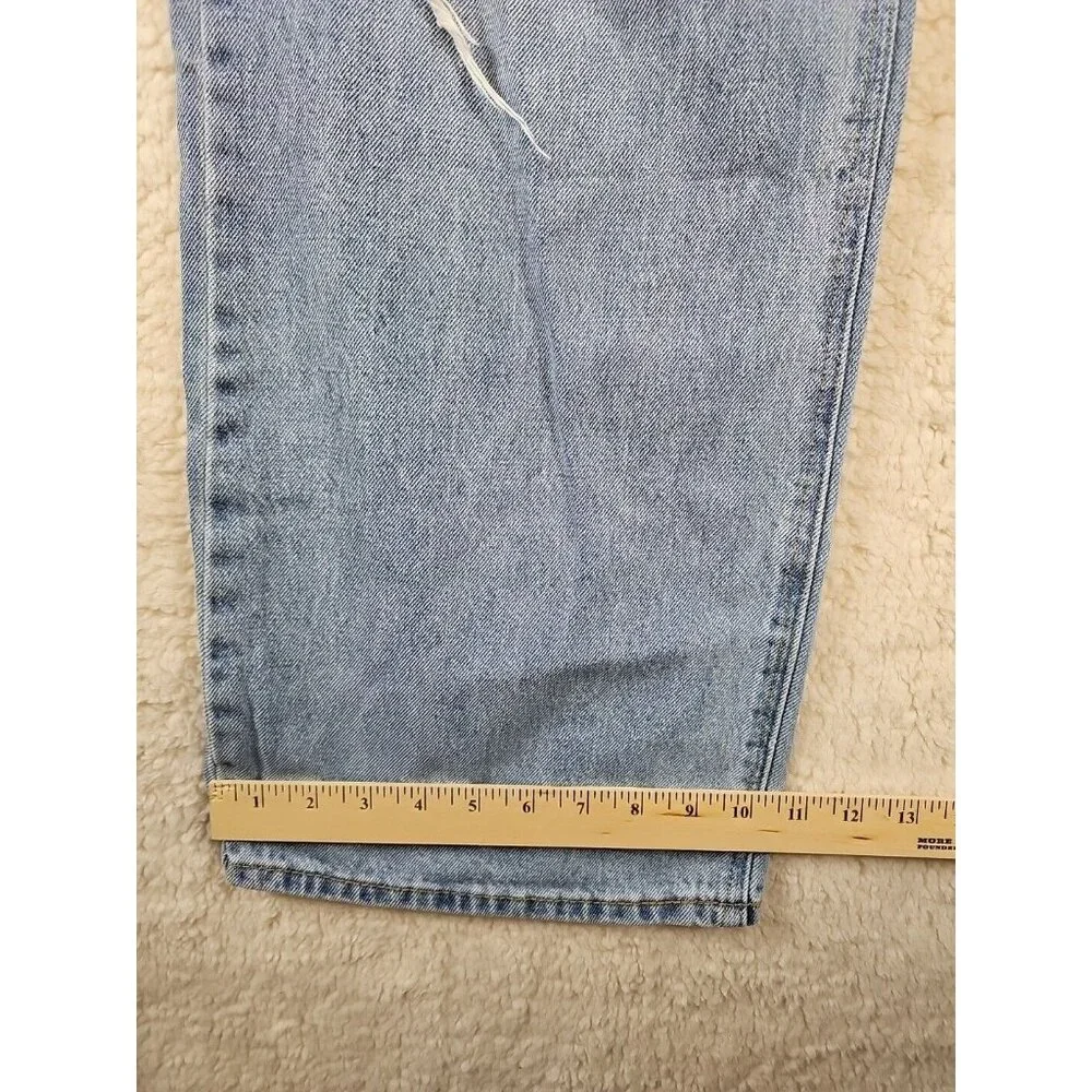 BP Be Responsible Women's Size 29 Jeans High Rise Wide Leg Denim Blue Distressed